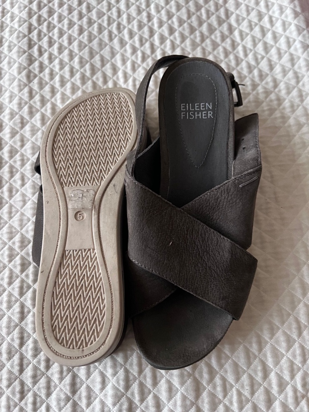 Eileen Fisher Crisscross Sneaker/Wedge Sandals Size 5